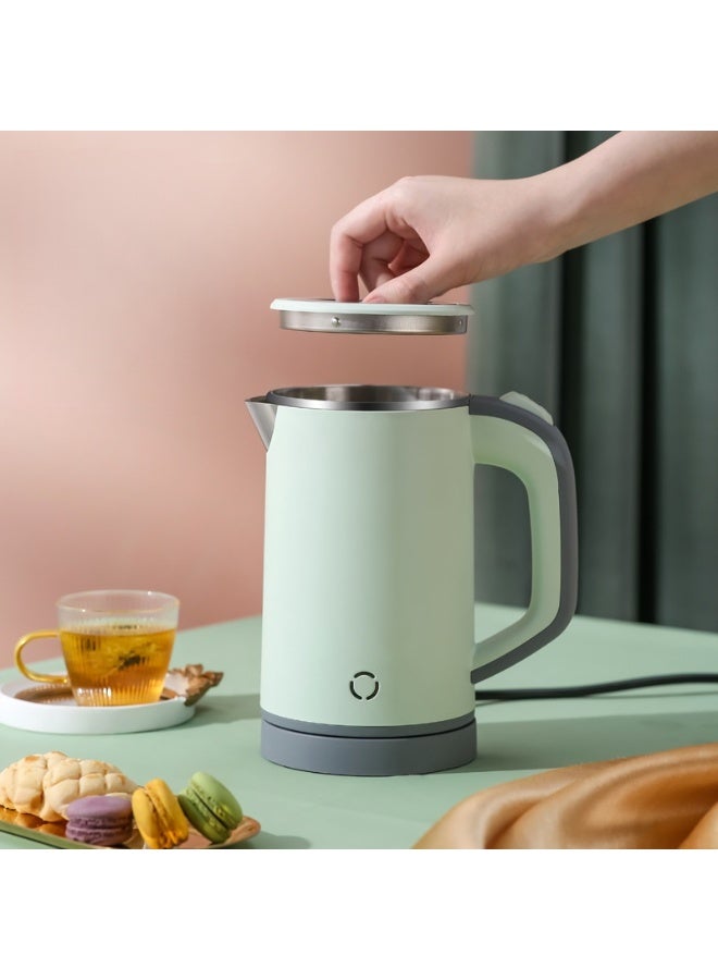 MIXDE Travel Kettle Electric Small, 600W Low Wattage Kettle, 0.8L Portable Mini Camping Kettles, Fast Boiling, Compact Stainless Steel Electric Kettles for Travel, Home, Office (Green) - Image 3